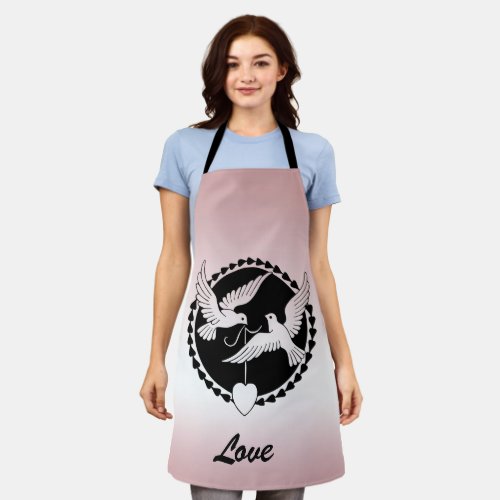 Love Birds Pink Apron