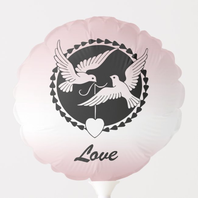 Love Birds Pink Balloon