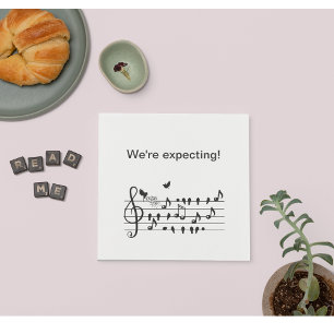 love birds, pregnancy, customizable napkins