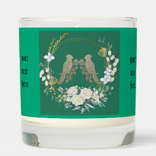 Love birds roses Scented Jar Candle valentines