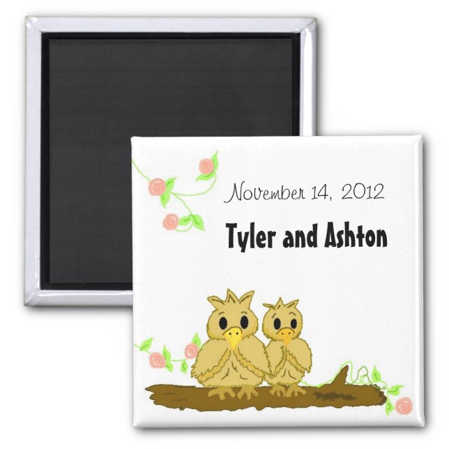 Love Birds Save the Date Magnet (Front)