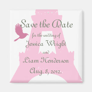 Love Birds Save the Date Magnet