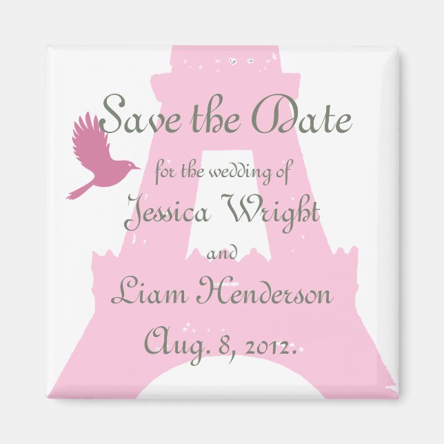 Love Birds Save the Date Magnet (Front)