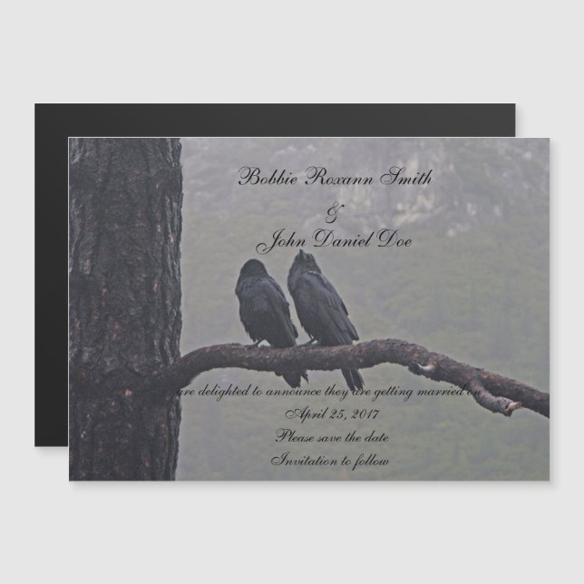 Love Birds Save The Date Magnetic Invitation (Front/Back)