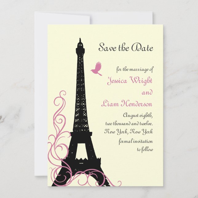 Love Birds Save the Date (off white) (Front)