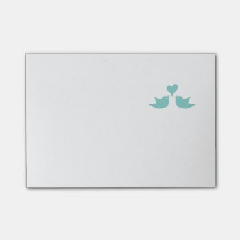 Love Birds Singing From The Heart Post-it Notes by BridalSuite at Zazzle