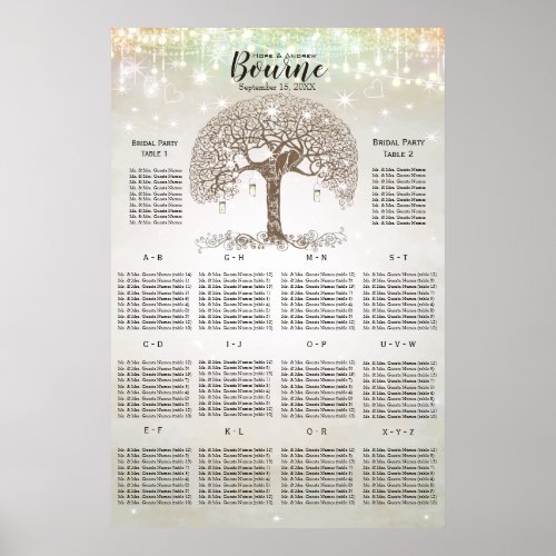 Love Birds Sitting in a Tree Seating Chart