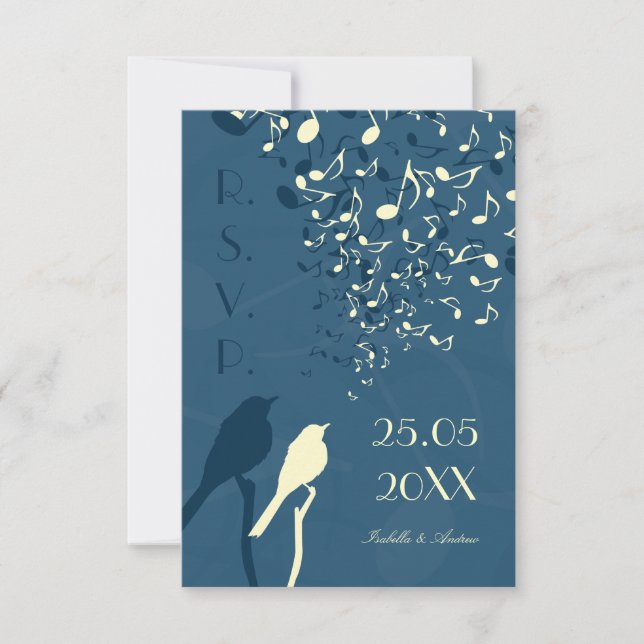 Love Birds Song - RSVP Card (Front)