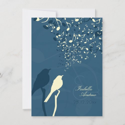 Love Birds Song Wedding Invitation