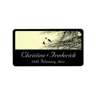 Love Birds, souvenir wedding labels