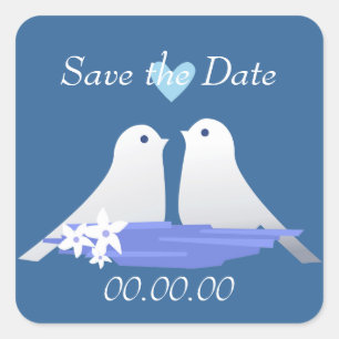 Love Birds Square Sticker