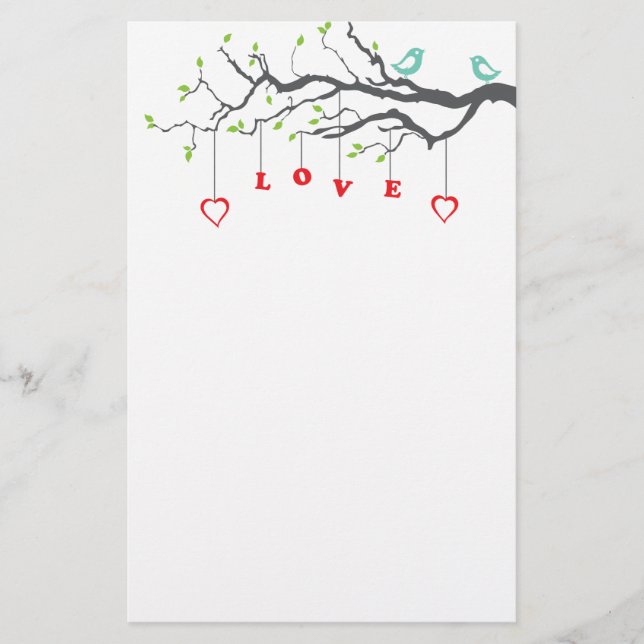 Love Birds Stationery (Front)