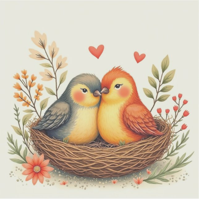 Love Birds Sticker (Front)