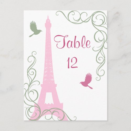 Love Birds Table Number