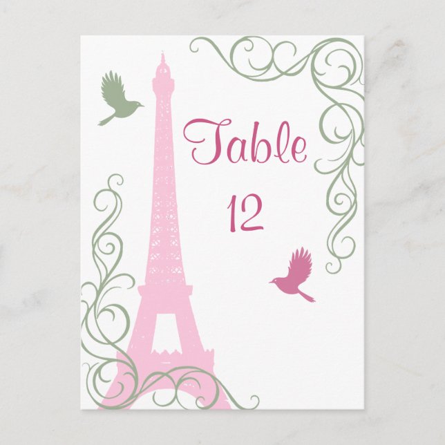 Love Birds Table Number (Front)