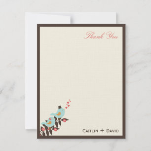 Love Birds Thank You Card
