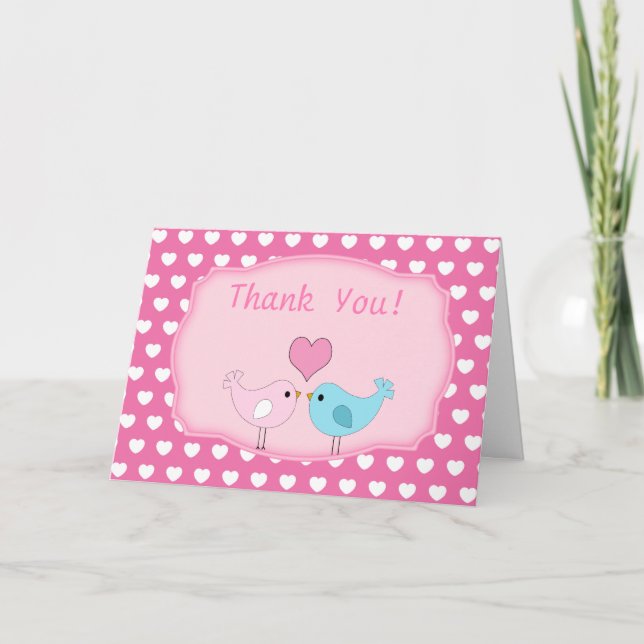 Love Birds  Thank You Card (Front)