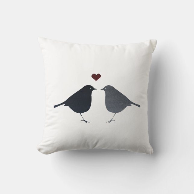 Love Birds Throw Pillow (Front)