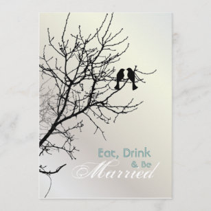 Love Birds Tree Wedding rehearsal dinner Invitation