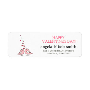Love Birds Valentine Label