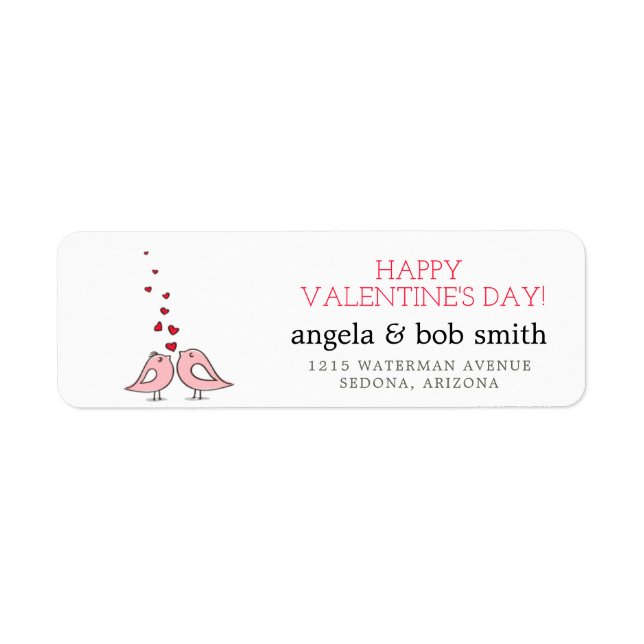 Love Birds Valentine Label (Front)