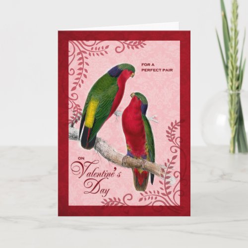 Love Birds Valentines Day Holiday Card