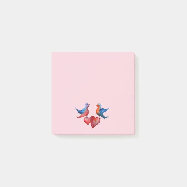 Love Birds Watercolor Art Notes (Front)