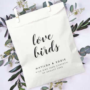 Love Birds   Wedding Bird Seed Confetti Sprinkle Favor Bag