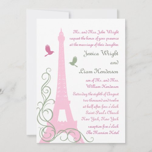 Love Birds Wedding Invitation