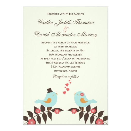Love Birds Wedding Invitation | Zazzle.com Love Birds Wedding Invitation | Zazzle.com