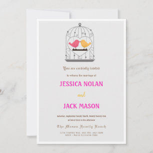 Love Birds Wedding Invitation