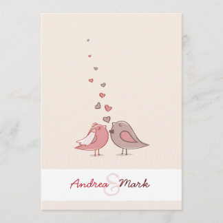 Love Birds Wedding Invitation