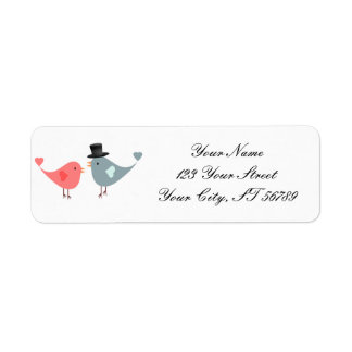 Love Birds Wedding Invitation Address Label
