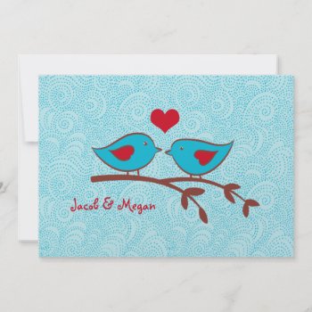 Love Birds Wedding Invitation Template by artladymanor at Zazzle