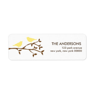 Love Birds Wedding Label