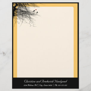 Love Birds, wedding letterhead