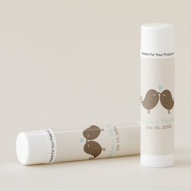 Love Birds Wedding Lip Balm (Front)