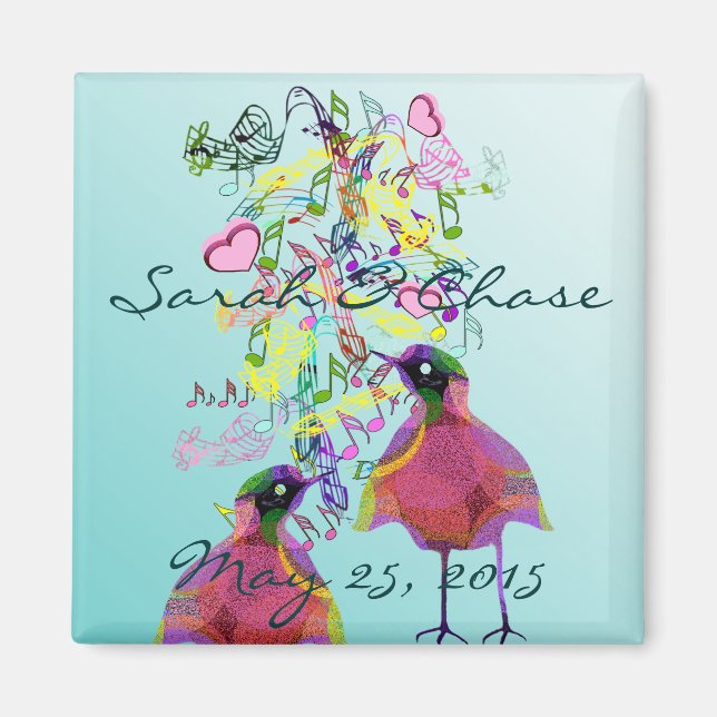 Love Birds Wedding Magnet (Front)