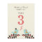 Love Birds Wedding Table Number Card