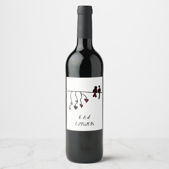 Love Birds Wine Label (Front)