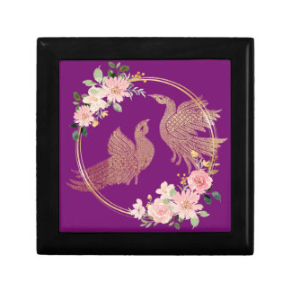 Love birds Wooden Jewelry Keepsake Box valentines