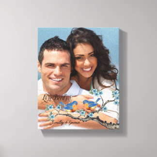 Love Birds Your Photo Wrapped Canvas Print