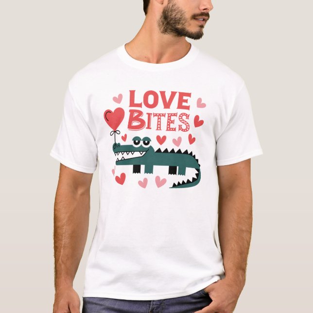 Love Bites - Bold and Fun T-Shirt for Strong Heart (Front)