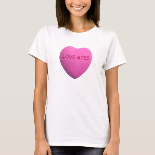 Love Bites Pink Candy Heart T-Shirt
