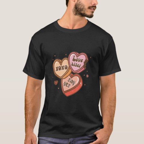 Love Bites Say Yes XOXO _ Valentines Day Graphi T_Shirt