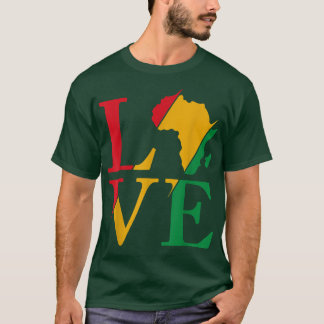 LOVE Black African American Pride Juneteenth Gift T-Shirt