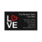 LOVE, Black and White with Red Sketched Heart