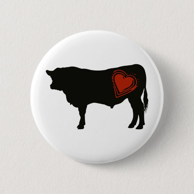 Love Black Angus Beef Button (Front)