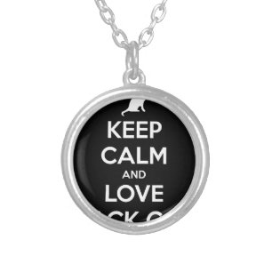 Love Black Cats Silver Plated Necklace