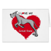 Love Black Great Dane (Front Horizontal)